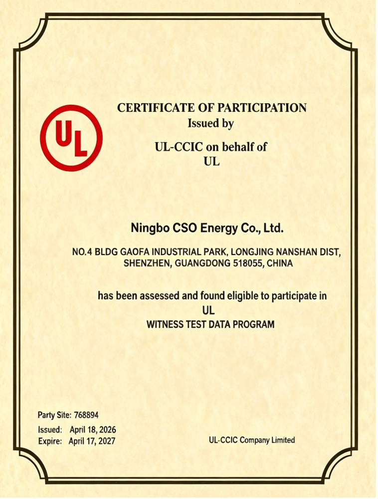 ul witness test data program cso