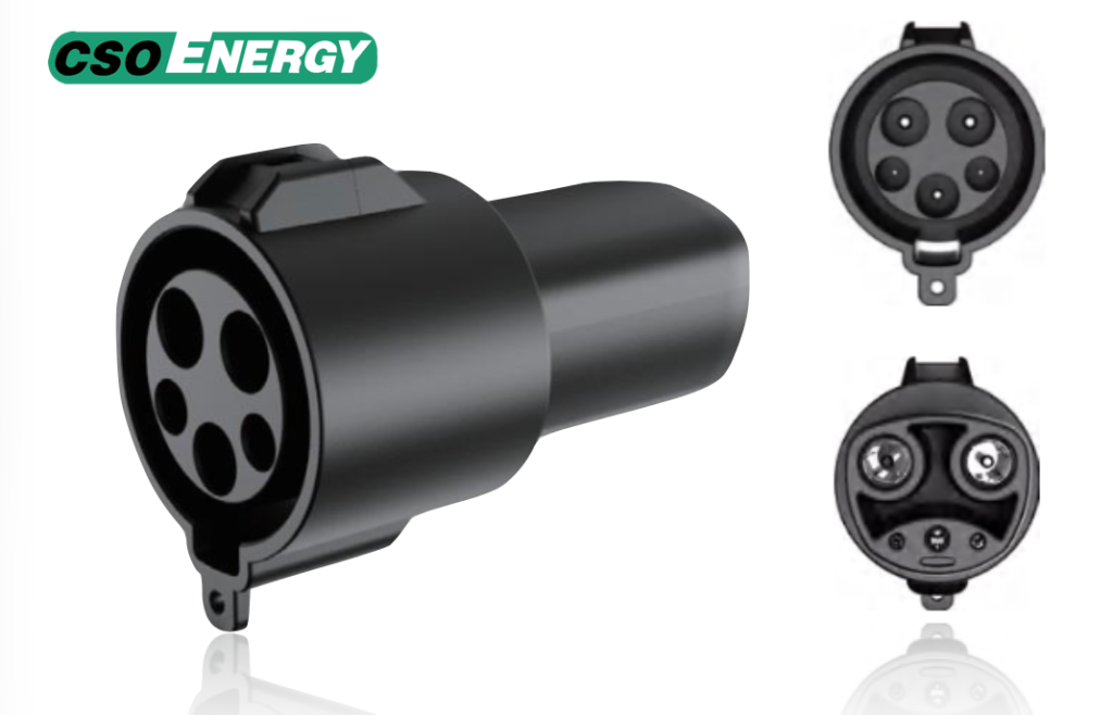 J1772 to NACS AC Charging Adapter 80A 250V for Tesla EVs