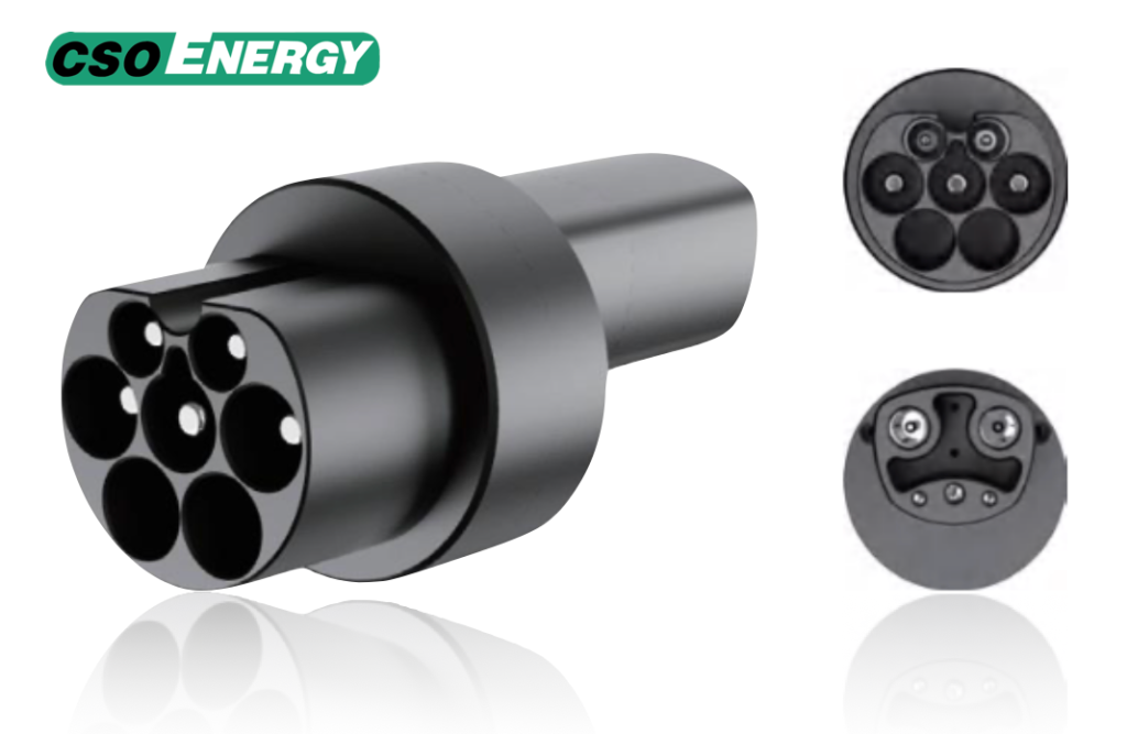 Type 2 to NACS AC Charging Adapter 80A 250V for US Spec Tesla