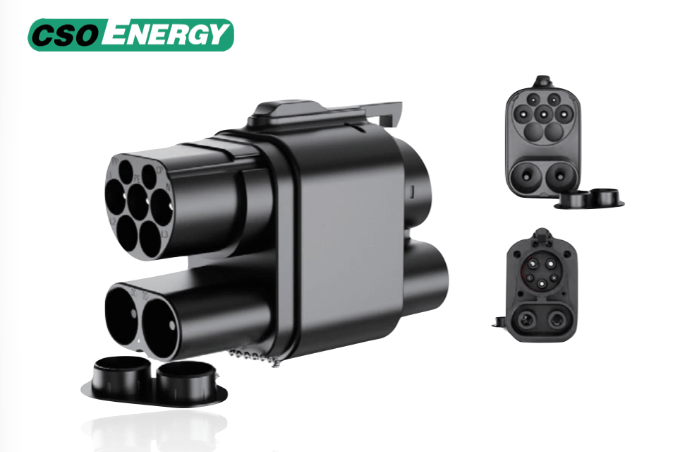 CSO ENERGY CCS2 to CCS1 DC and AC combo EV charging adapter