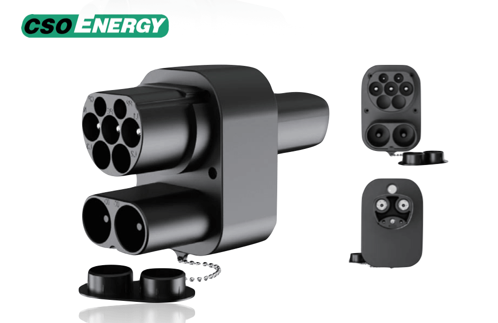 CCS2 to NACS DC and AC EV charger adapter for North American Tesla models